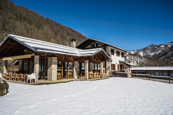 Birrificio Troll esterni locale innevato