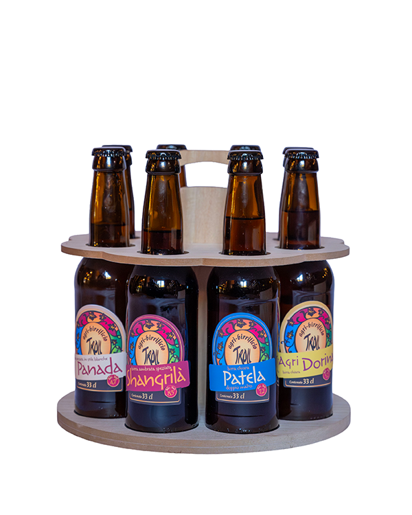 Box Legno 8 Birre Troll 33 cl